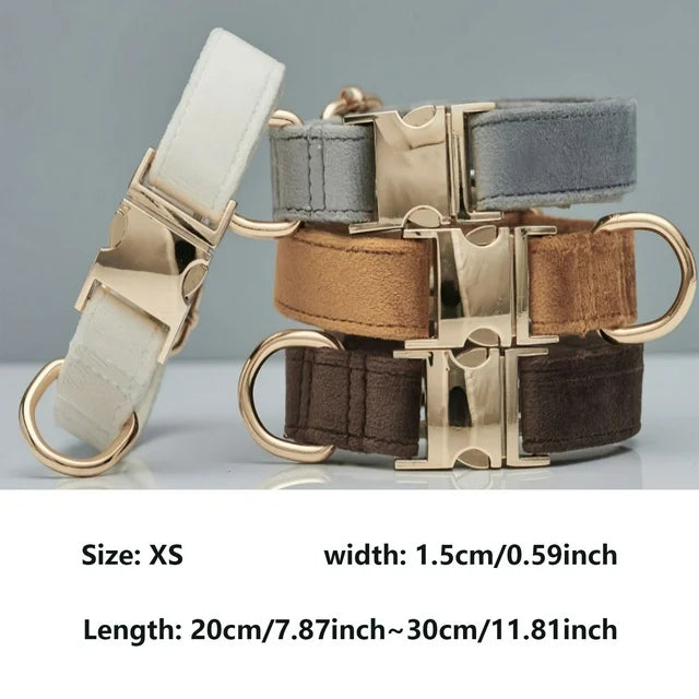 Pet Collars Velvet Collar With Name And Phone Number