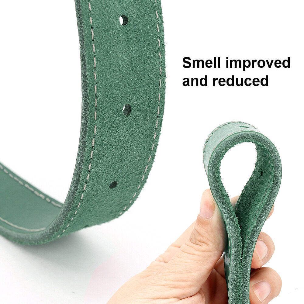 Pet Artist Soft Genuine Leather Personalized Dog Collar