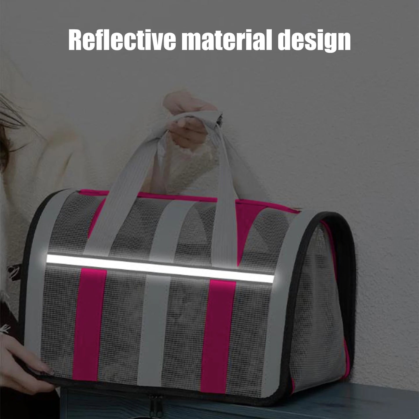 Cloth Soft-sided Pet Carrier, for Small Medium Cats Dogs, Mesh Ventilation & Foldable, Durable & Portable Travel Bag Up to 15lbs