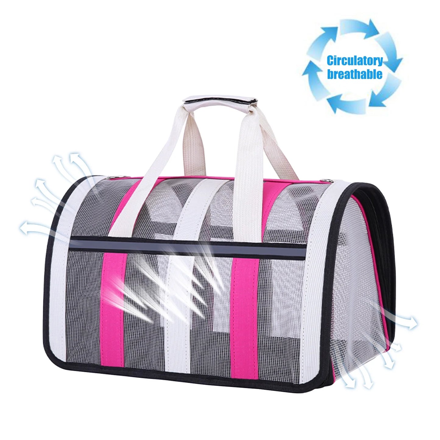Cloth Soft-sided Pet Carrier, for Small Medium Cats Dogs, Mesh Ventilation & Foldable, Durable & Portable Travel Bag Up to 15lbs