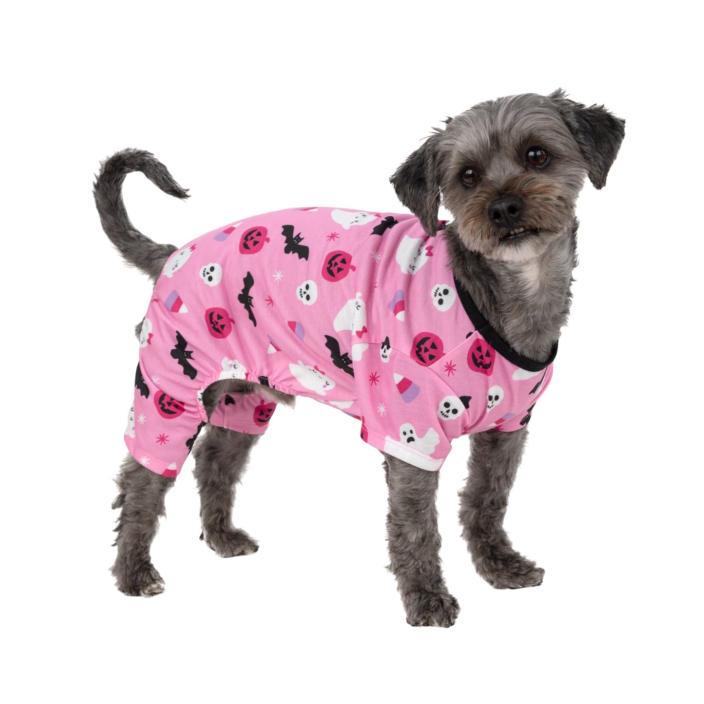 Vibrant Life, Dog and Cat Clothes, Spooky Surprises Halloween Pet Pajama, Pink, Size Small